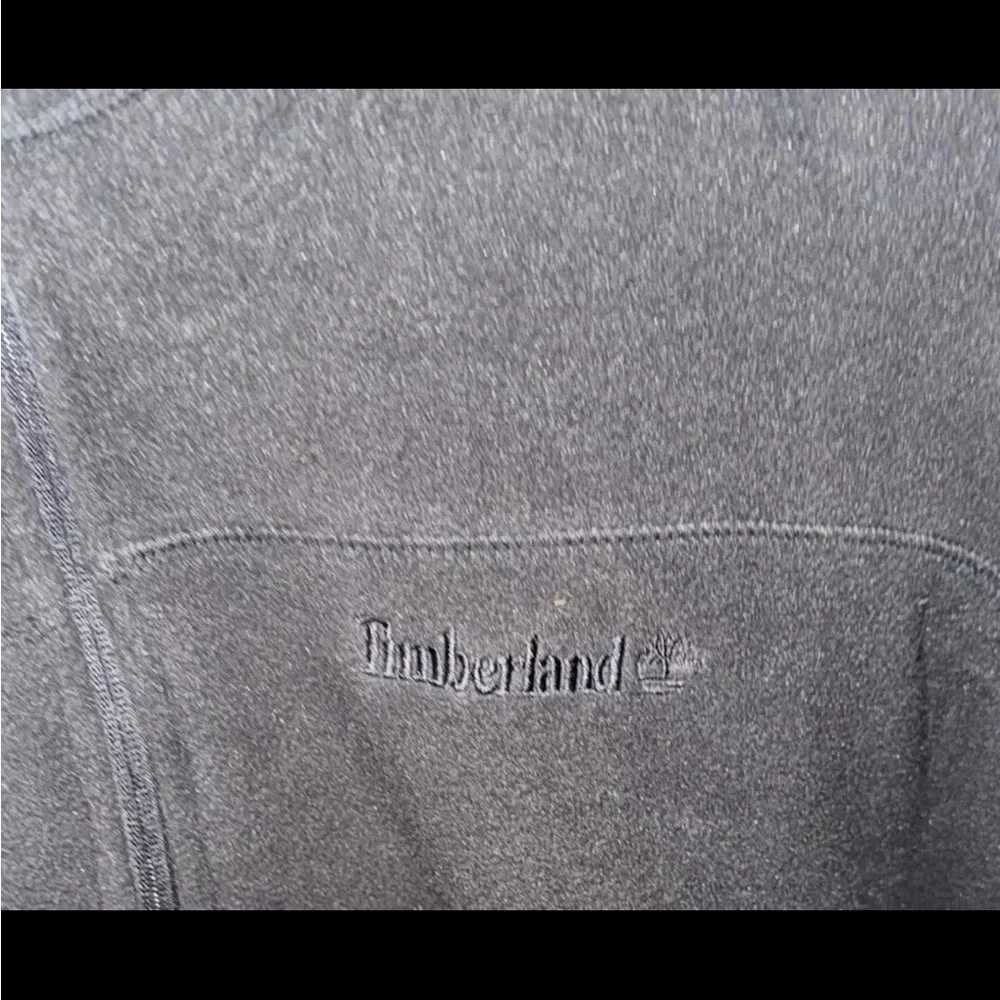 Timberland Men's Dark Gray 1/4 Zip-Up Fleece Sweater